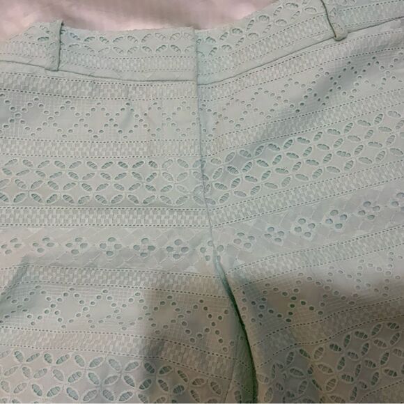 New Ann Taylor Loft Mint Green Eyelet The Riviera Short - Picture 3 of 9